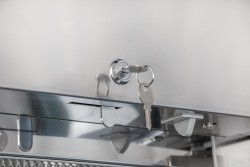 Edelstahl Gewerbekühlschrank mit Glastür KU 356 G