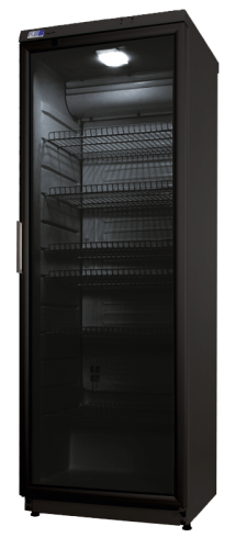 Glastürkühlschrank CD 350 schwarz Türanschlag links