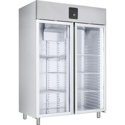 Edelstahl-Gewerbekühlschrank KU 1422 G GN 2/1 mit...
