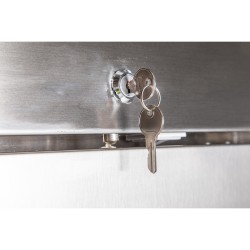 Edelstahl-Tiefkühlschrank mit Glastür TKU 359 G