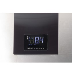 Edelstahl-Tiefkühlschrank mit Glastür TKU 359 G