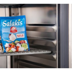 Edelstahlkühlschrank mit Glastür KU 359 G Linksanschlag