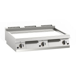 Gas-Grillplatte glatt verchromt 21kW mit 3 Heizzonen