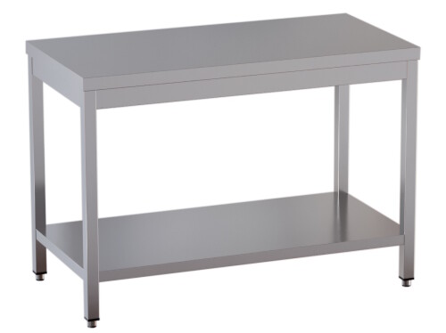 Edelstahl-Arbeitstisch ohne Aufkantung B 180cm x T 70cm