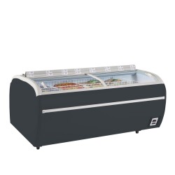 Supermarkt-Gefriertruhe in Anthrazit TWIN 220A-F