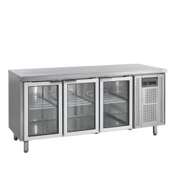 Kühltisch mit 3 Glastüren GN1/1 CK7310G