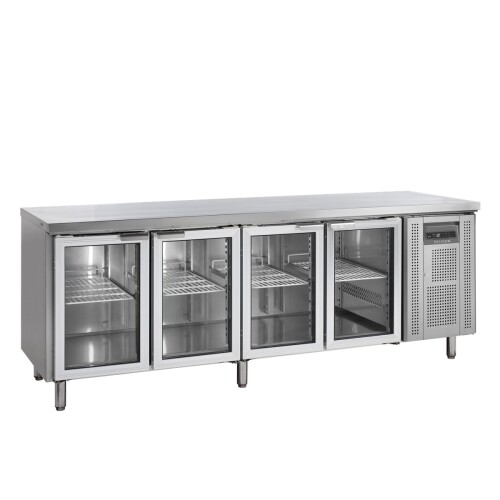 Kühltisch mit 4 Glastüren GN1/1 CK7410G