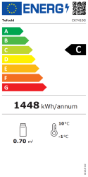 Kühltisch mit 4 Glastüren GN1/1 CK7410G