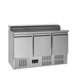 Edelstahl-Saladette 3-türig GN 1/1 GSS435