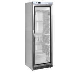 Edelstahl-Gefrierschrank mit Glastür UF400VSG