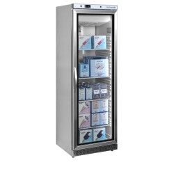 Edelstahl-Gefrierschrank mit Glastür UF400VSG
