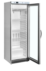 Edelstahl-Gefrierschrank mit Glastür UF400VSG
