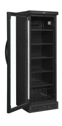 Flaschenkühlschrank CEV425 BLACK L/H Linksanschlag