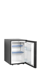 Minibar schwarz mit Volltür TM45C