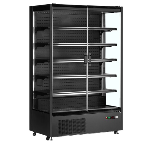 Wandkühlregal 2-türig schwarz PC1250B