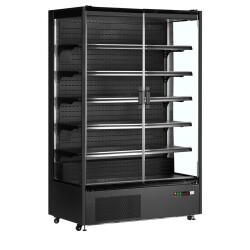 Wandkühlregal 2-türig schwarz PC1250B
