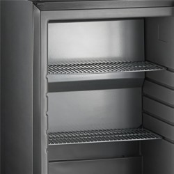 Minibar schwarz mit Glastür TM44G-1