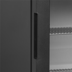 Minibar schwarz mit Glastür TM44G-1