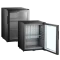 Minibar schwarz mit Glastür TM44G-1