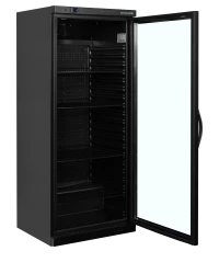 Glastürkühlschrank schwarz GN2/1 UR600BG