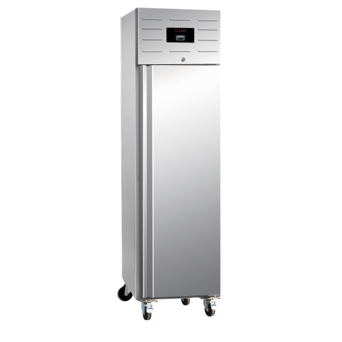 Edelstahl-Kühlschrank GN 1/1 auf Rollen GUC50