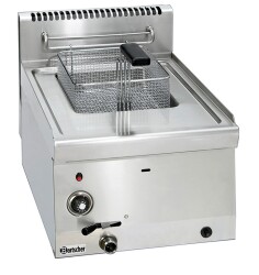 Gas-Fritteuse 1 Becken mit 8 Litern