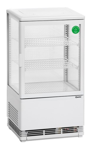 Mini-Kühlvitrine 58L weiß