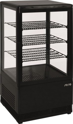 Mini-Umluftkühlvitrine schwarz Modell SC 70