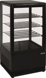 Mini-Umluftkühlvitrine schwarz Modell SC 70