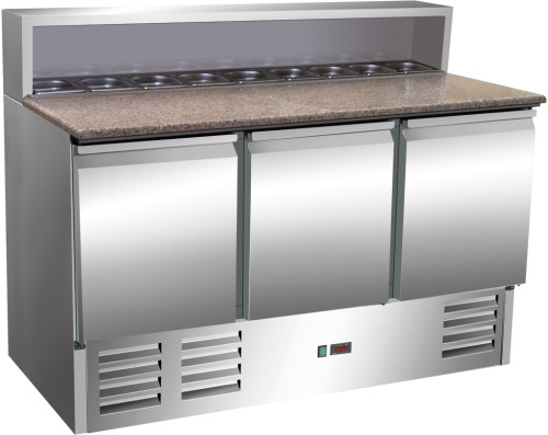 Pizzatisch Modell GIANNI PS 903 mit Aufsatz 8 x GN 1/6